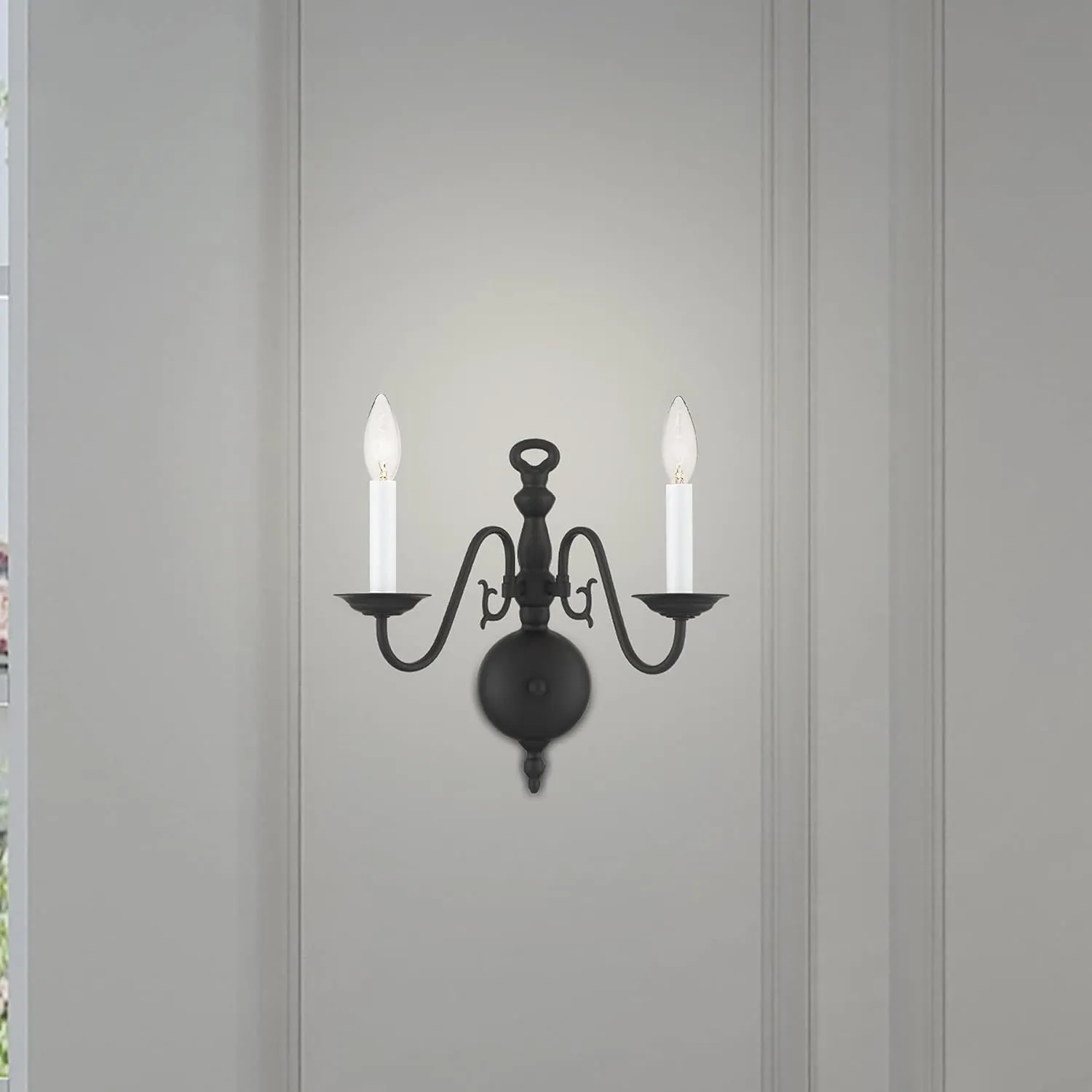 Livex Lighting 5002-04 2 Light Black Wall Sconce
