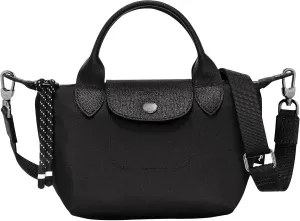 Longchamp 'Le Pliage X-Small Energy Canves Top Handle Tote Shoulder Bag, Black