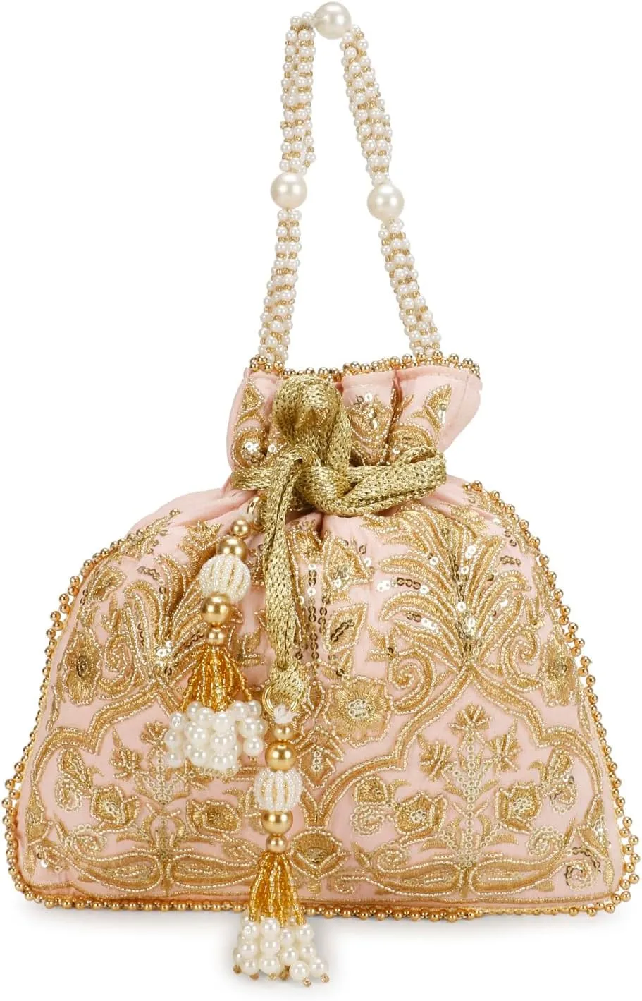 LONGING TO BUY Potli Bags with Golden Embrodiery, Polti Clutch For Wedding, Evening Function