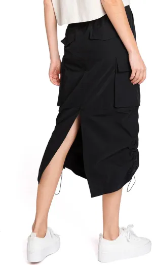 Love Tree Women's Juniors Parachute Cargo Midi Skater Skirt
