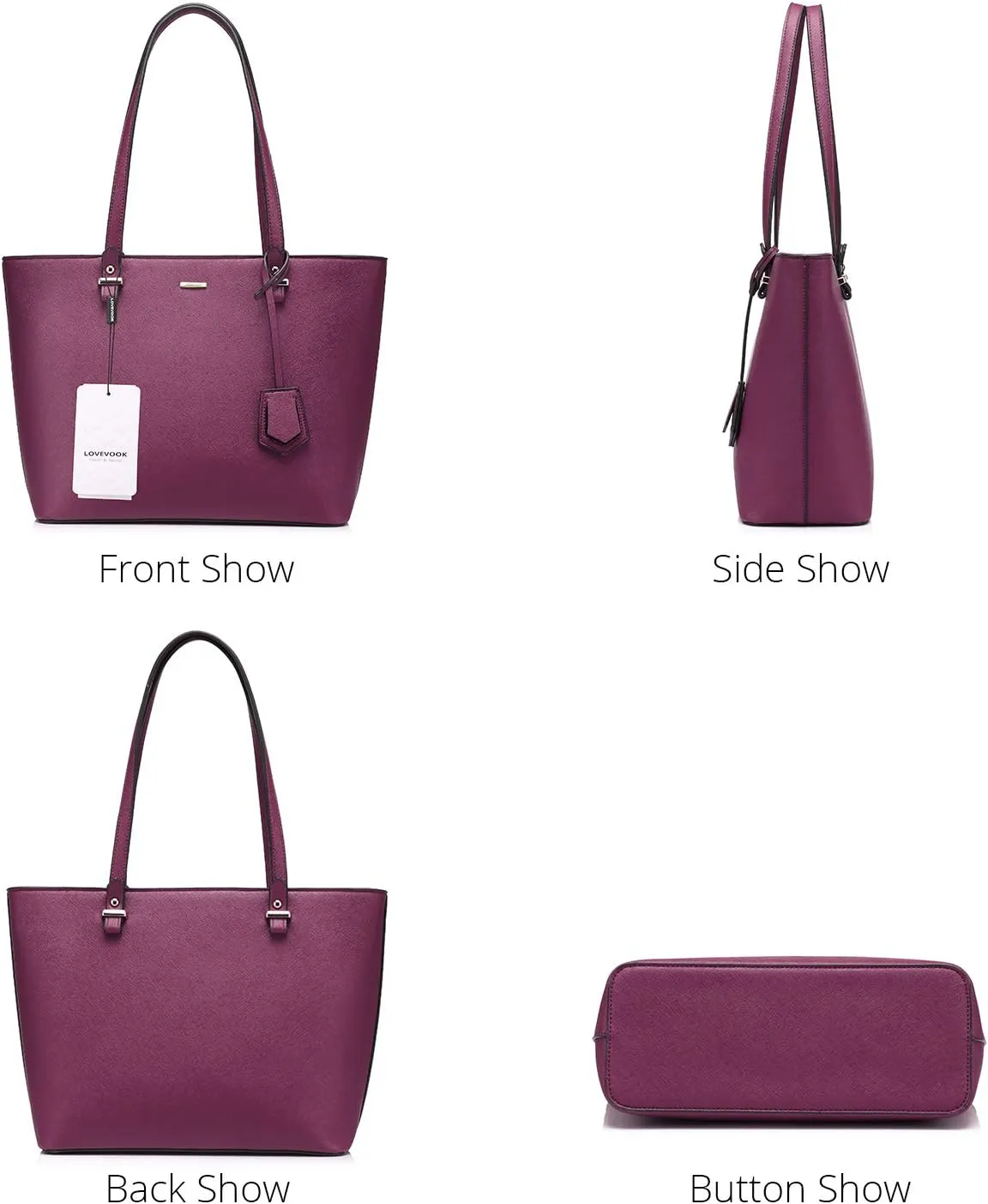LOVEVOOK Purses for Women Fashion Handbag Set Tote Bags Shoulder Bag Top Handle Satchel Bags