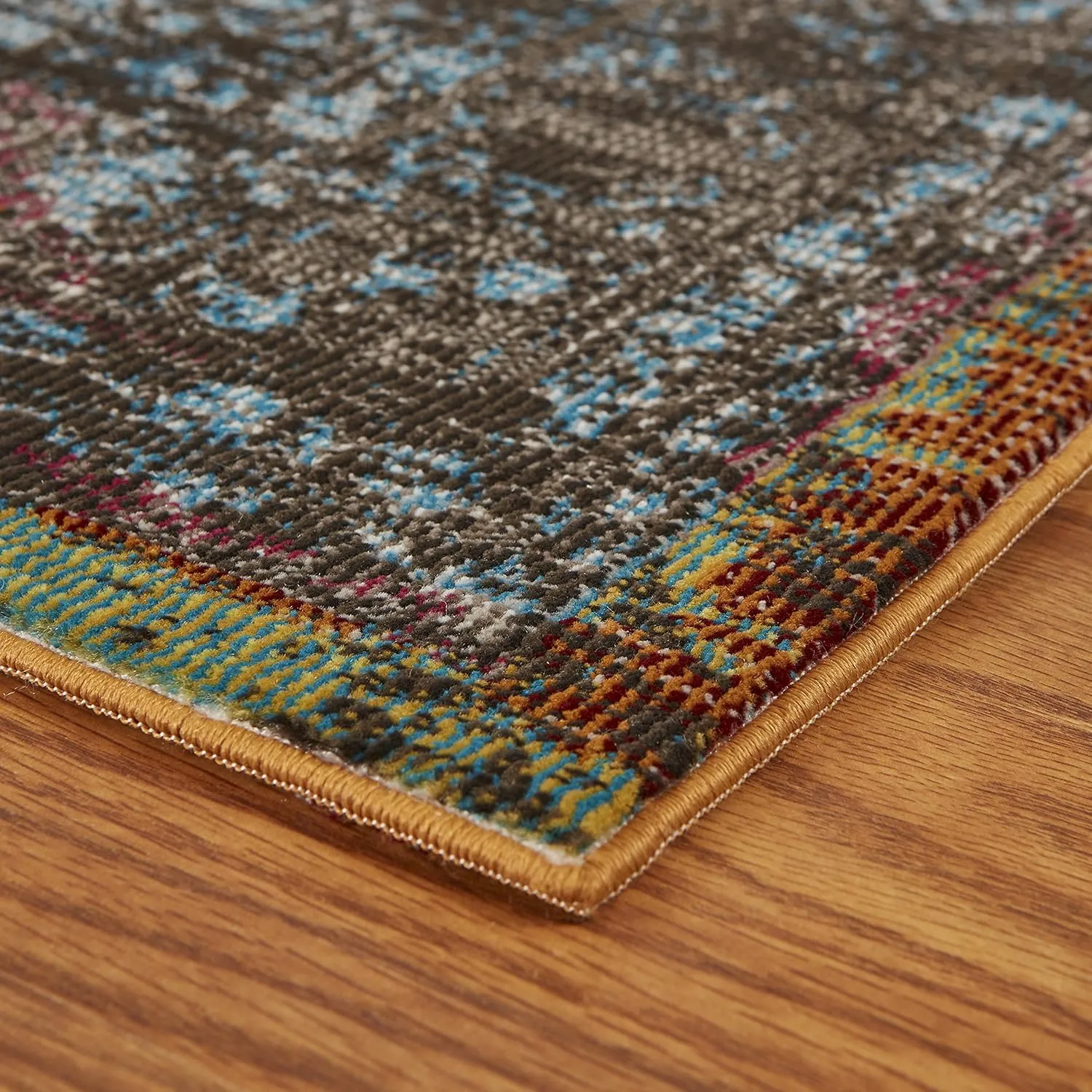 LR Home Gala Collection Area Rug, 8' x 10', Turquoise Multi