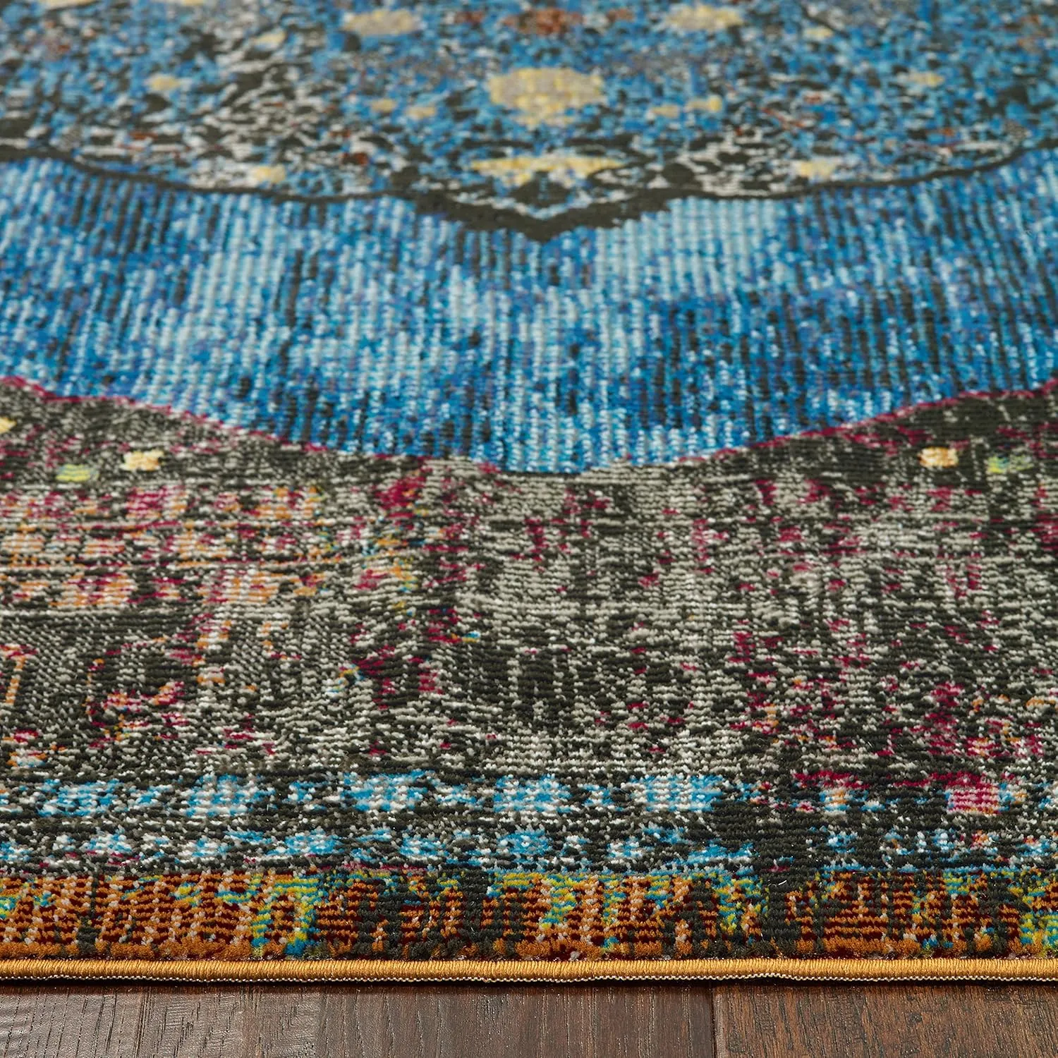 LR Home Gala Collection Area Rug, 8' x 10', Turquoise Multi