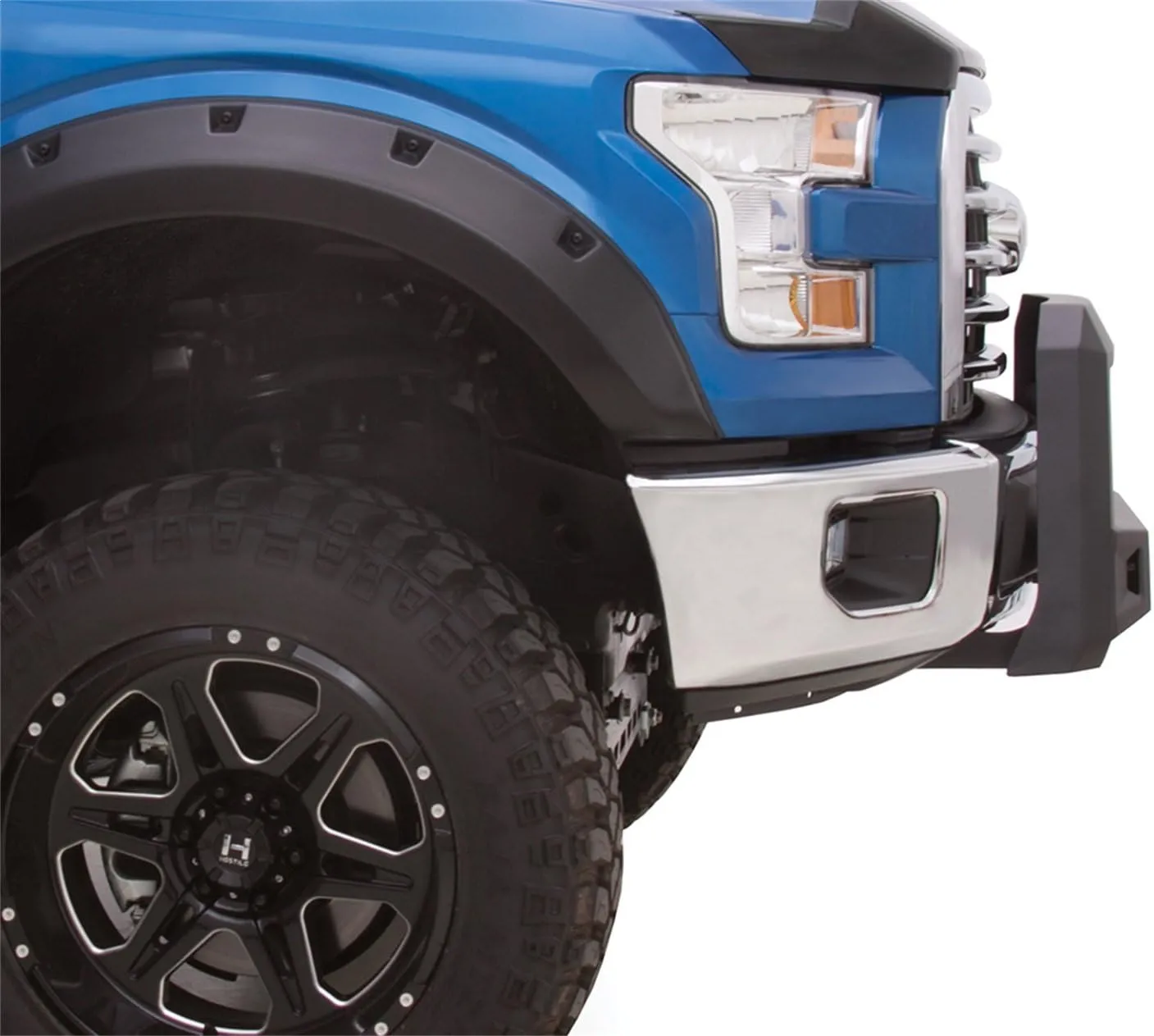Lund 86521214 Revolution Bull Bar with Integrated LED Light Bar, Black Steel for 2007  GM Trucks & SUV's