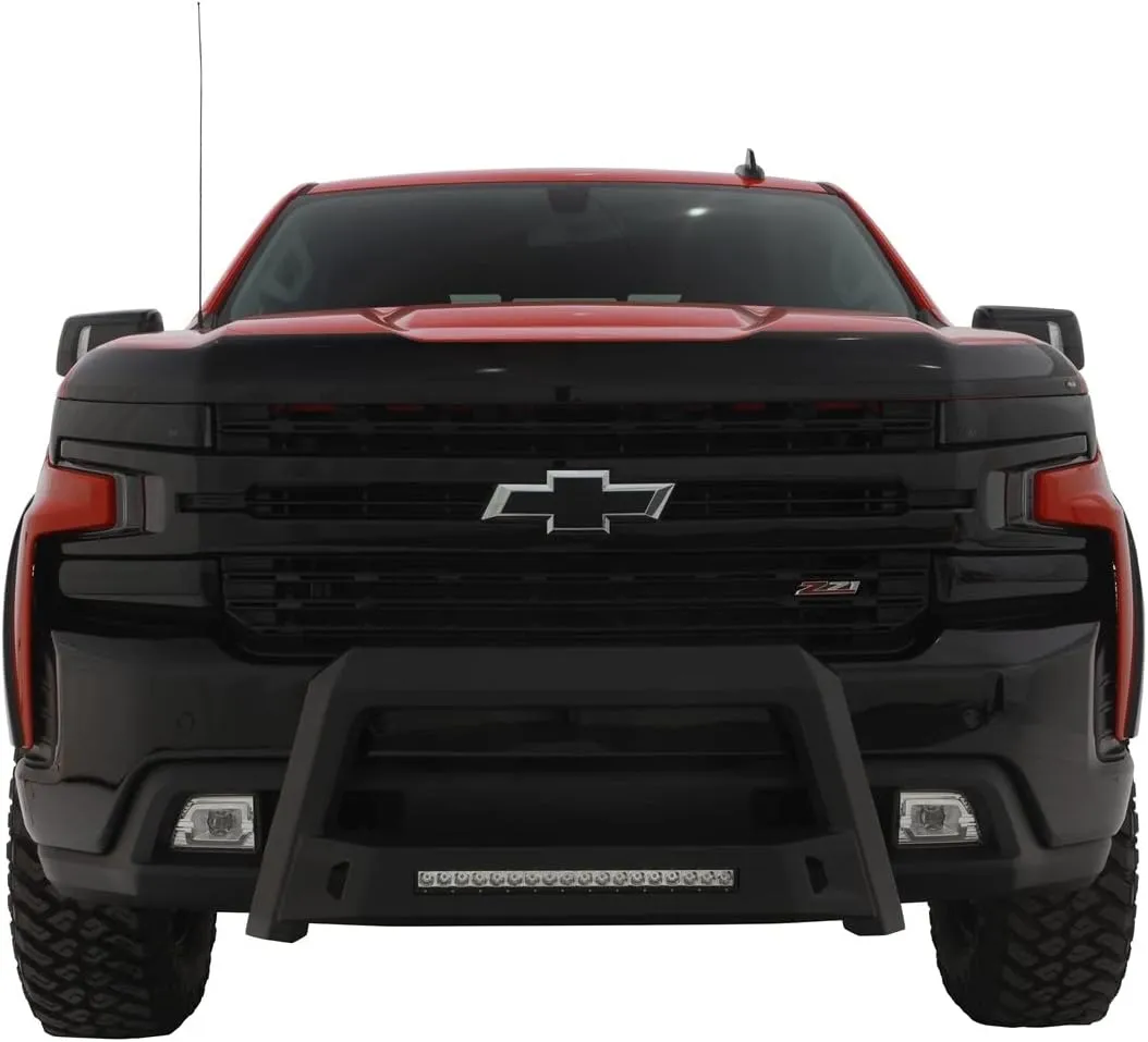 Lund 86521214 Revolution Bull Bar with Integrated LED Light Bar, Black Steel for 2007  GM Trucks & SUV's