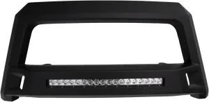 Lund 86521214 Revolution Bull Bar with Integrated LED Light Bar, Black Steel for 2007  GM Trucks & SUV's