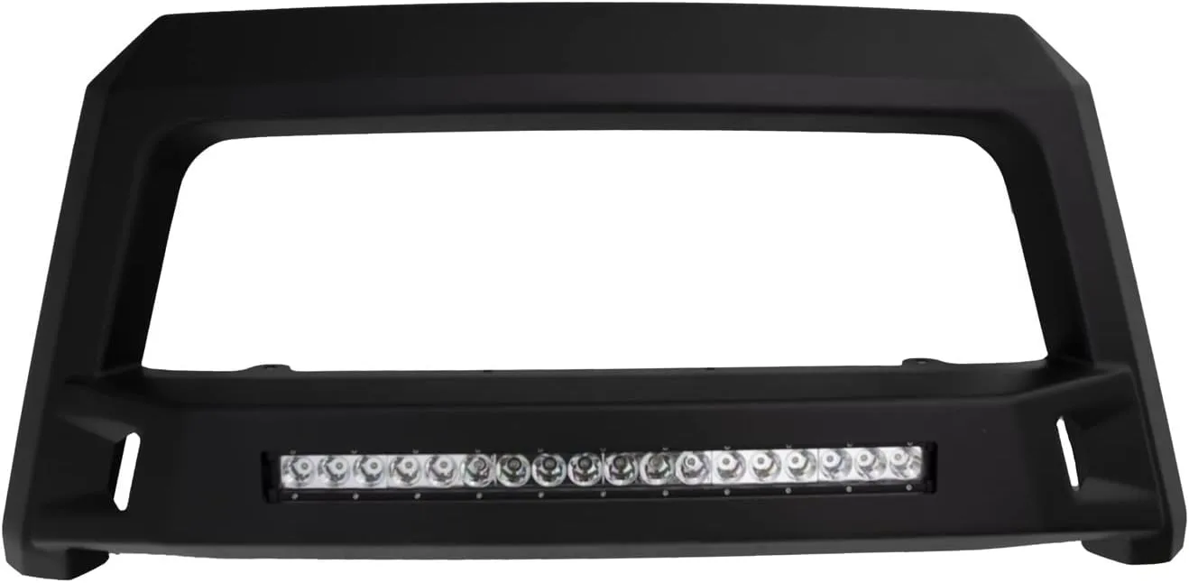 Lund 86521214 Revolution Bull Bar with Integrated LED Light Bar, Black Steel for 2007  GM Trucks & SUV's