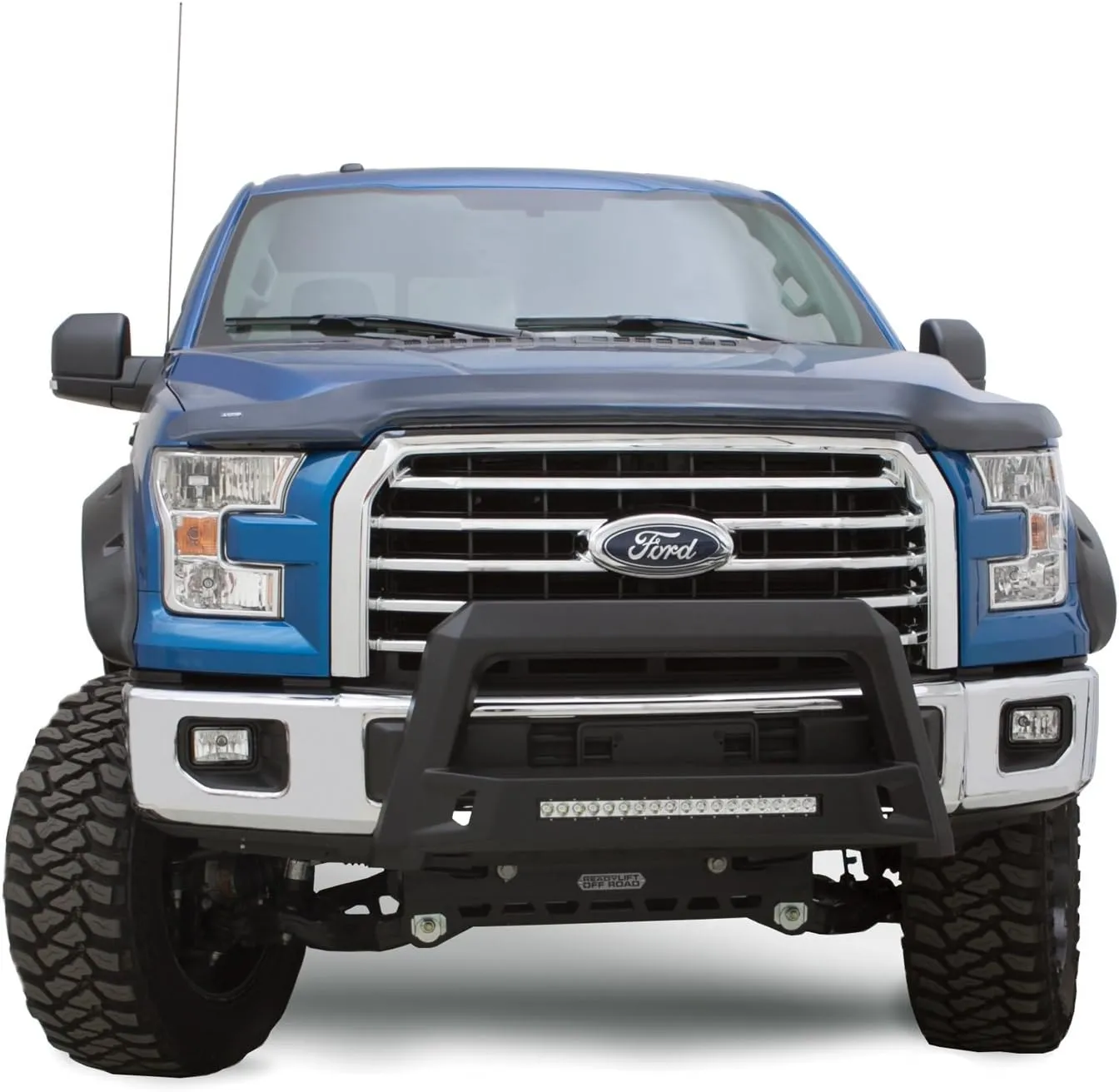 Lund 86521214 Revolution Bull Bar with Integrated LED Light Bar, Black Steel for 2007  GM Trucks & SUV's