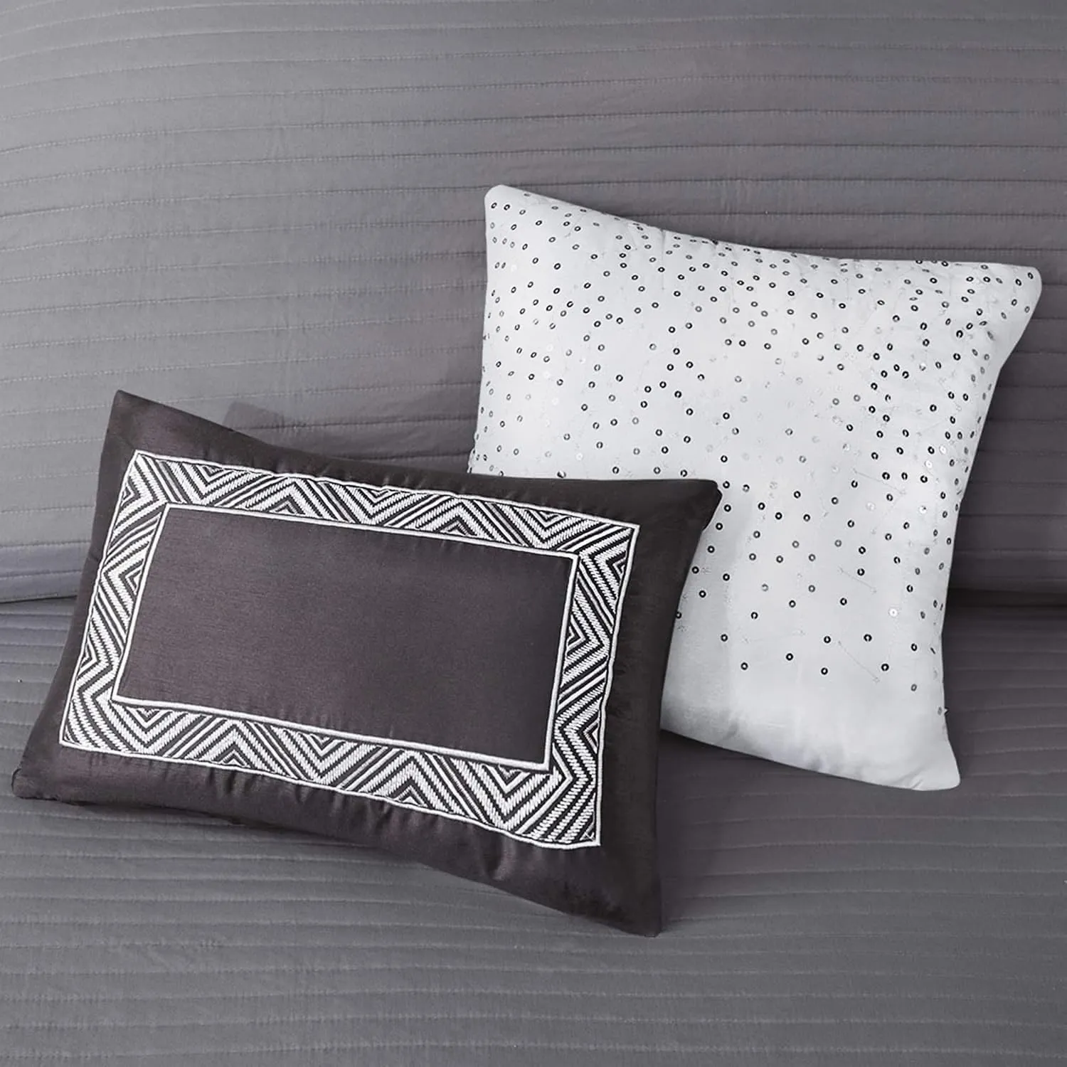Madison Park Quilted Cal King Coverlet Set in Grey/Taupe Finish MP13-3400