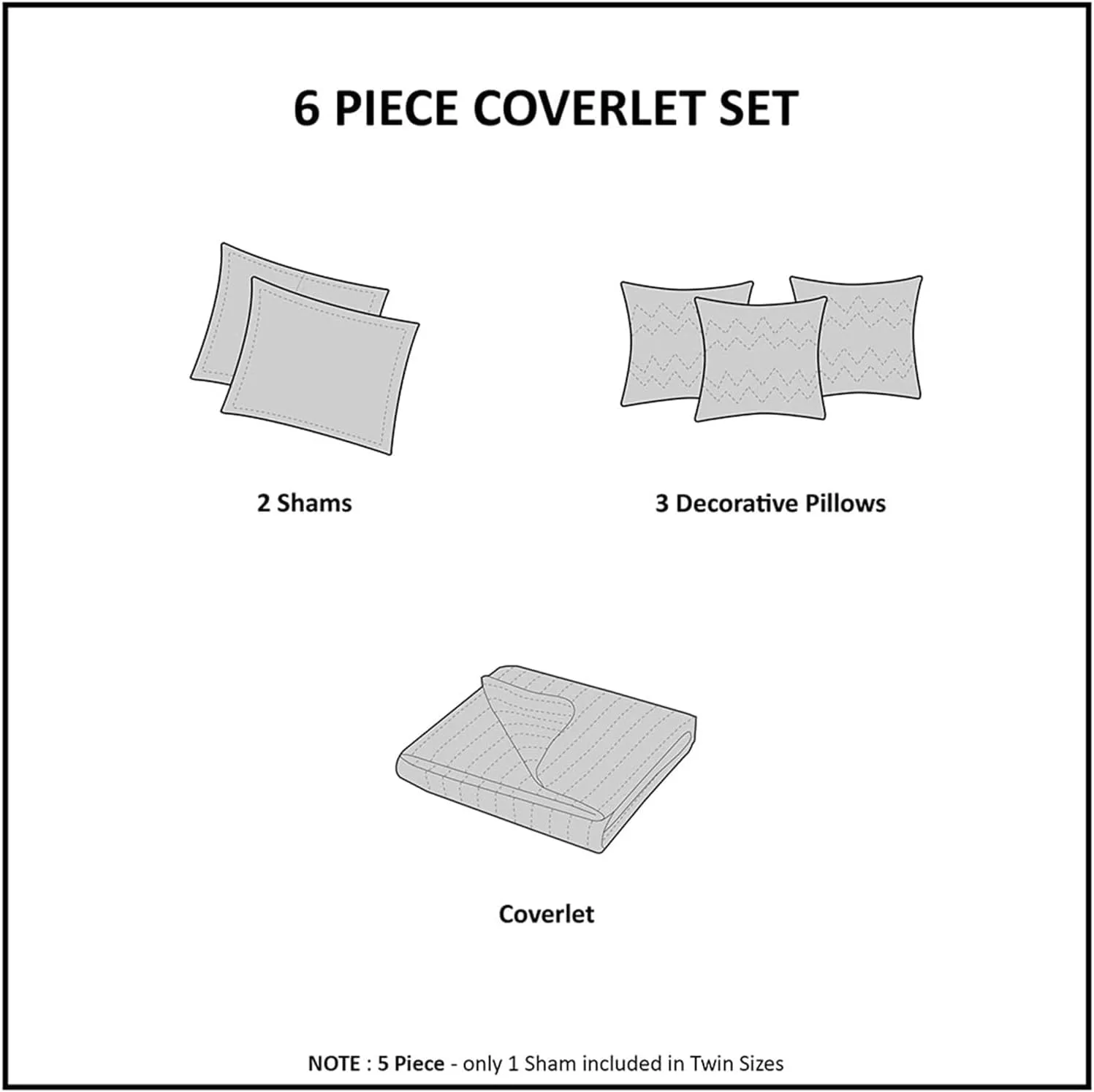 Madison Park Quilted Cal King Coverlet Set in Grey/Taupe Finish MP13-3400
