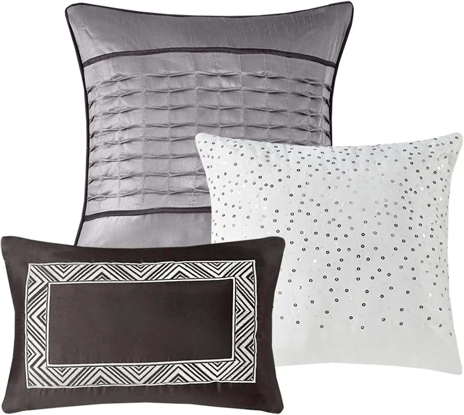 Madison Park Quilted Cal King Coverlet Set in Grey/Taupe Finish MP13-3400