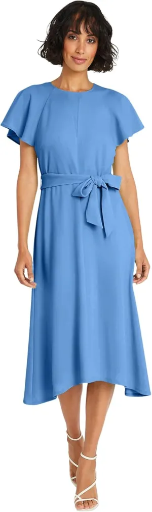 Maggy London Flutter Sleeve and Waist Tie Cocktail Multi Occasion Wedding Guest Dresses for Women