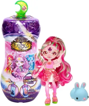 Magic Mixies Pixlings Shimmerverse Series Faye The Fairy 6.5" Fashion Doll Bundled Gift Set - Create & Mix Magic Potion to Magically Reveal
