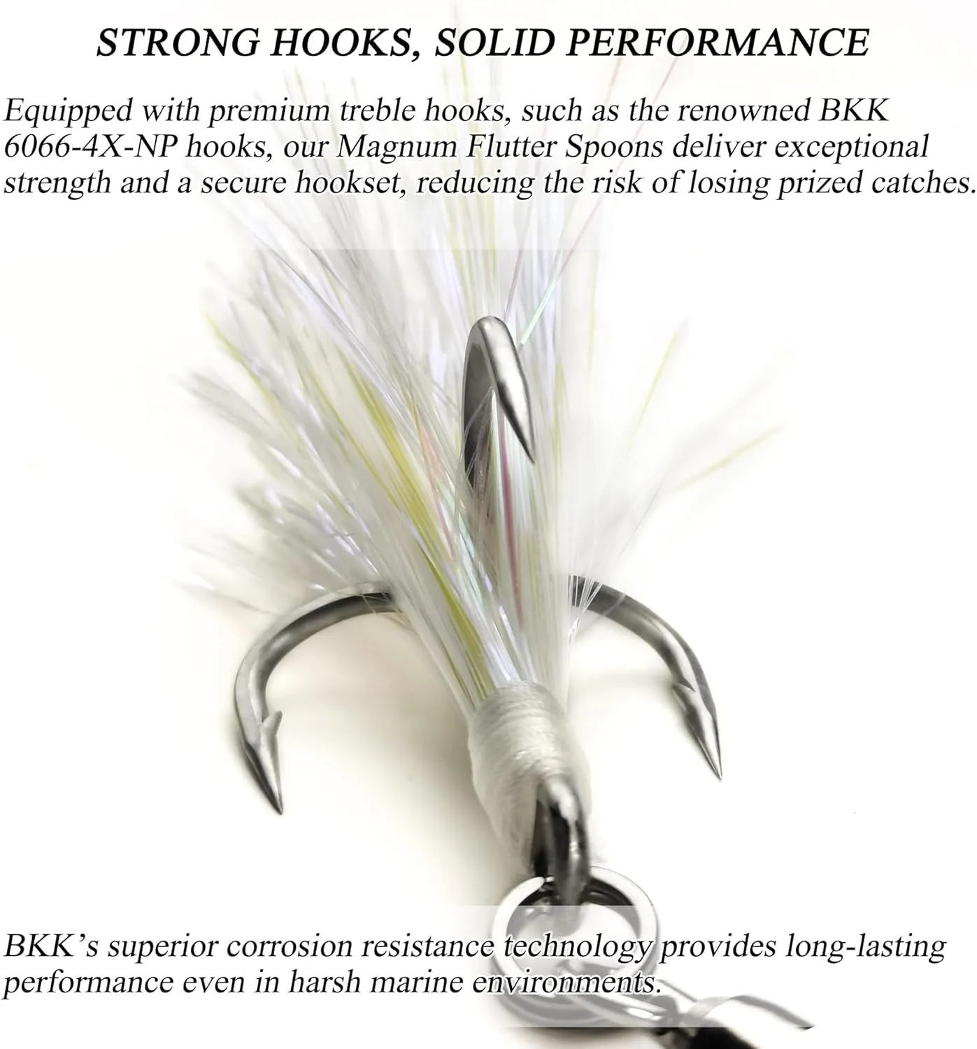Magnum Flutter Spoon Jigging Lures, 7.5 Inch Large Hard Metal Trolling Casting Striper Sinking Fishing Spoon Baits for Striped Bass, Salmon, Walleye, Saltwater, Freshwater, Deep Sea Fishing