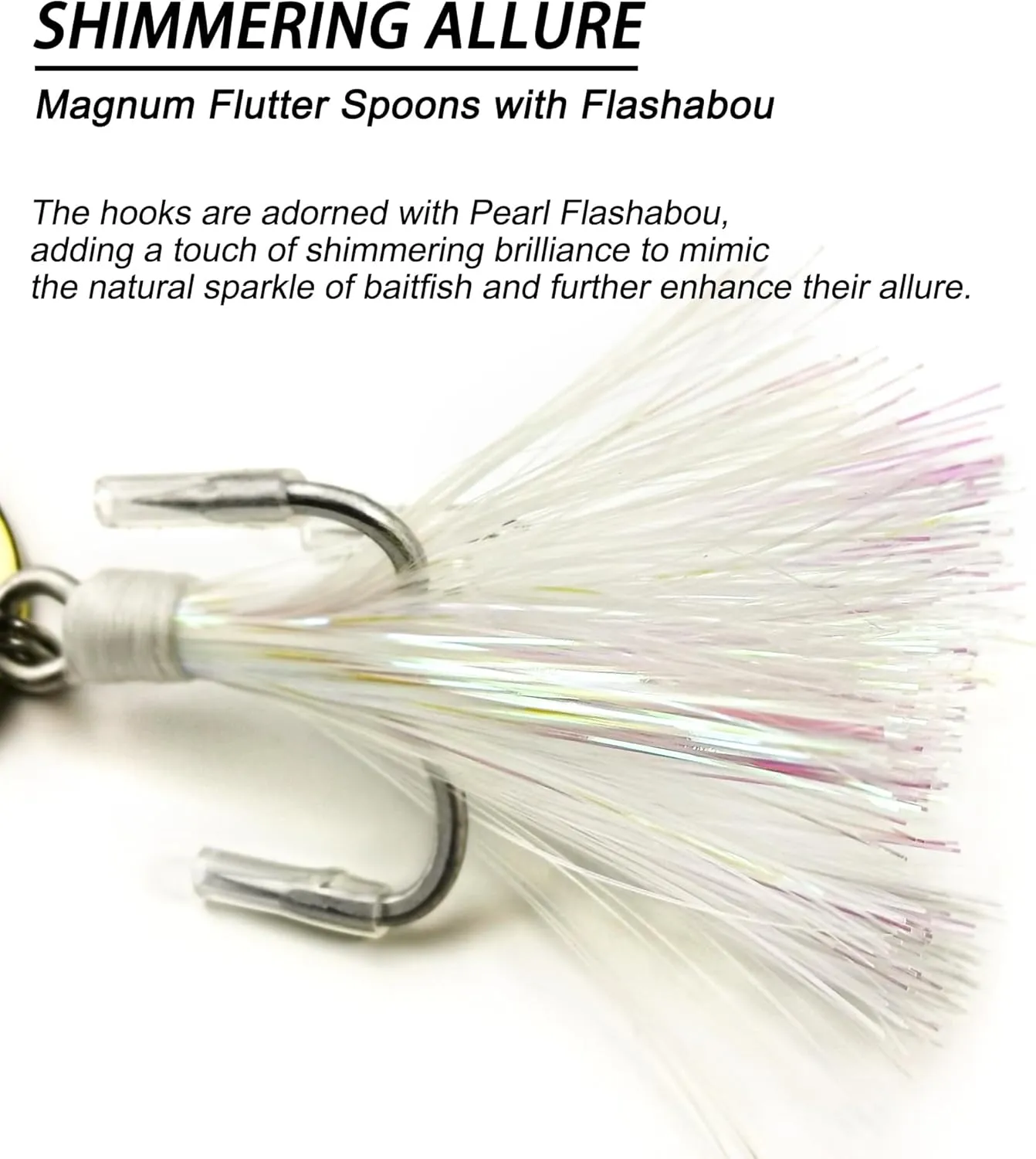 Magnum Flutter Spoon Jigging Lures, 8-9 Inch Large Hard Metal Sinking Trolling Casting Striper Fishing Spoon Baits for Striped Bass, Salmon, Walleye, Saltwater, Freshwater, Deep Sea Fishing