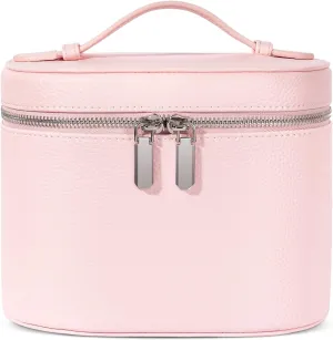 Makeup Bag, Travel Make up Case with Compartments and Handle, Portable Cosmetic Organizer Bags,Toiletry Bag for Women