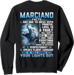 MARCIANO Last Name - Personalized MARCIANO (On Back) Sweatshirt