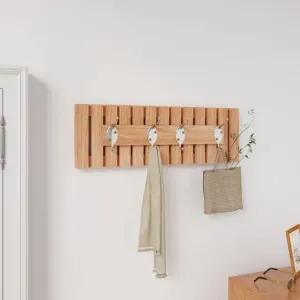 Maximize Space with Solid Walnut Wood Wall Hanger, Stylish Design, for Coats and Bags, 16.5"x3.3"x5.5"
