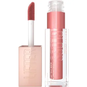 MAYBELLINE Lifter Gloss Hydrating Lip Gloss with Hyaluronic Acid, Moon Nude Pink and Heat Raspberry Neutral, 0.18 Ounce Each