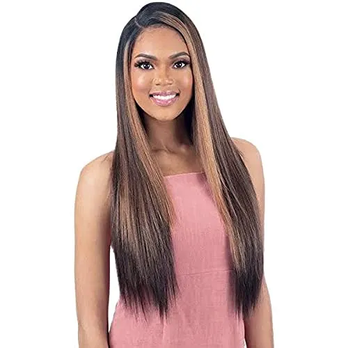 Mayde Beauty Synthetic Hair Refined HD Lace Front Wig - LINA (1B Off Black)