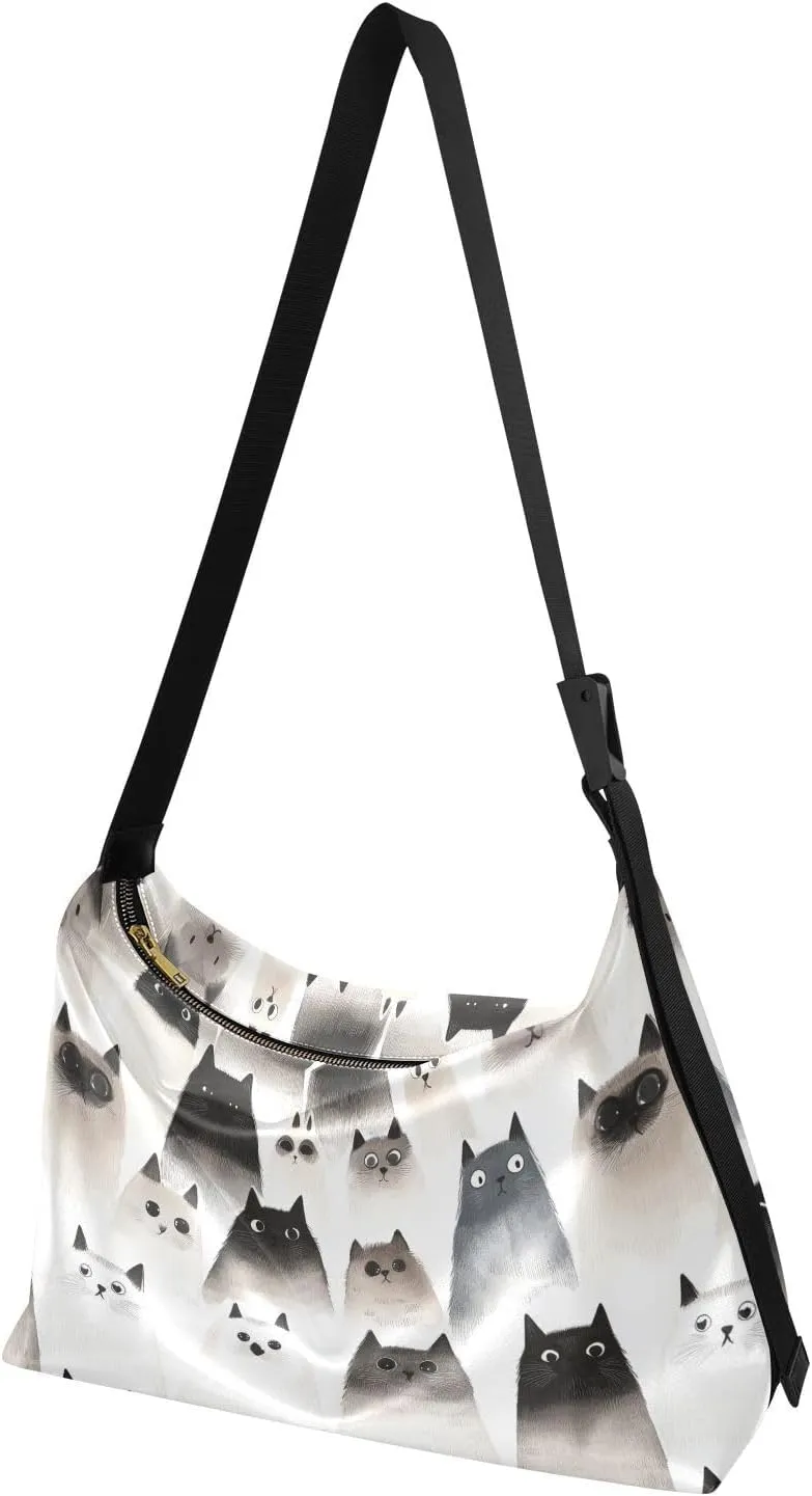 Men Purse Crossbody Beauty Womens Bags Crossbody Sport Sling Bag Chic Savannahcats Teal