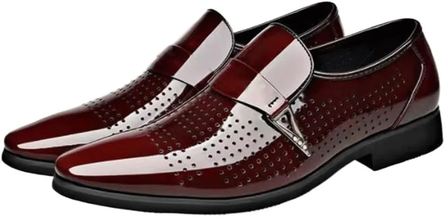 Men's Comfort Orthopedic Dress Shoes Classic Men Dress Shoes Slip on Black Leather Shoes for Men Plus Size Point Toe Business Casual Men Formal Shoes for Wedding