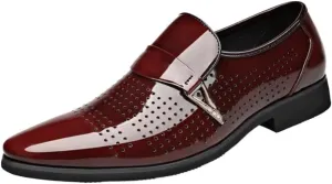 Men's Comfort Orthopedic Dress Shoes Classic Men Dress Shoes Slip on Black Leather Shoes for Men Plus Size Point Toe Business Casual Men Formal Shoes for Wedding