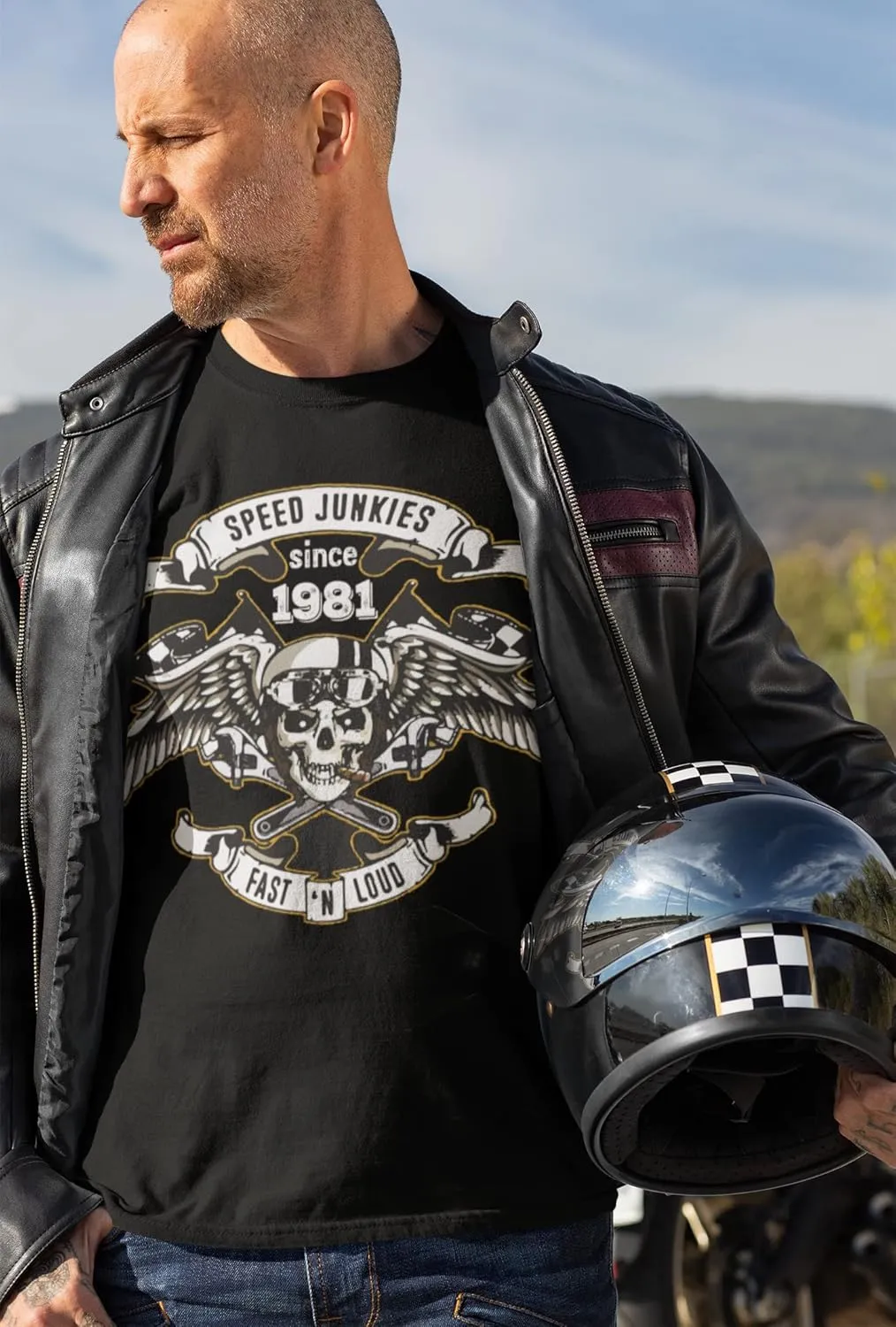 Men's Graphic T-Shirt Fast and Loud Speed Junkies Since 1981 43rd Birthday Anniversary 43 Year Old Gift 1981