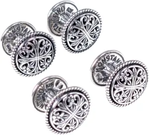 Men's Sterling SilverTuxedo Stud Set SMLY297-131