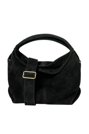 Mini Black Suede Gala Bag
