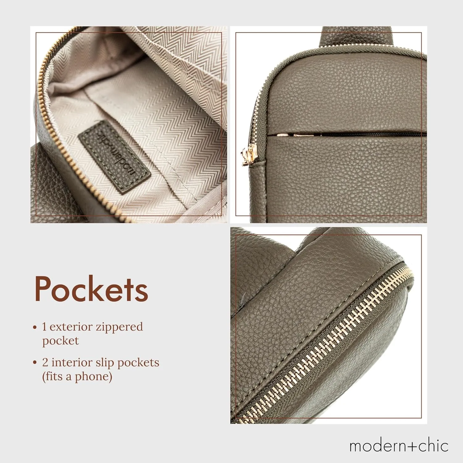 Modern Chic Crossbody Bags for Women - Bridget Sling Crossbody Purse, Vegan Leather Shoulder Sling Bag for Travel & Fashion