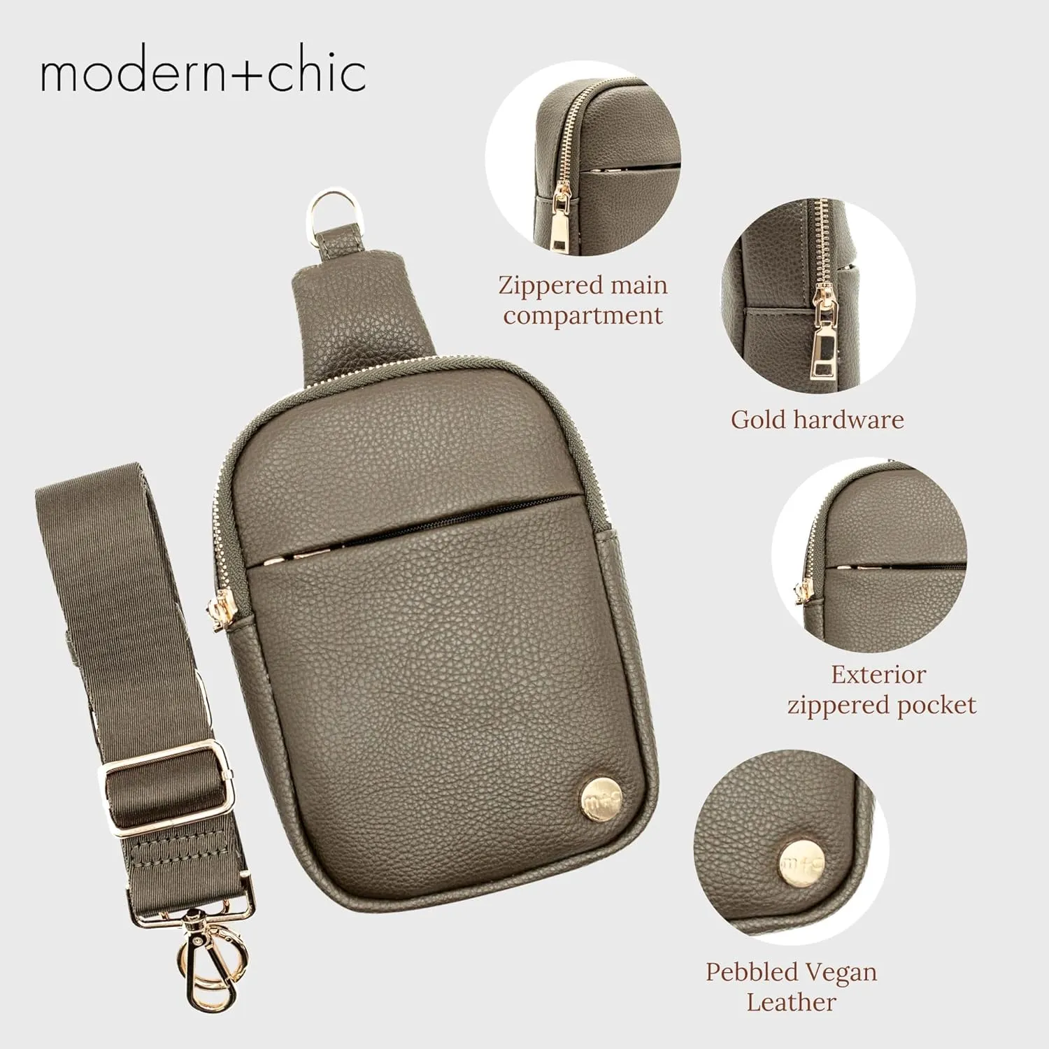 Modern Chic Crossbody Bags for Women - Bridget Sling Crossbody Purse, Vegan Leather Shoulder Sling Bag for Travel & Fashion