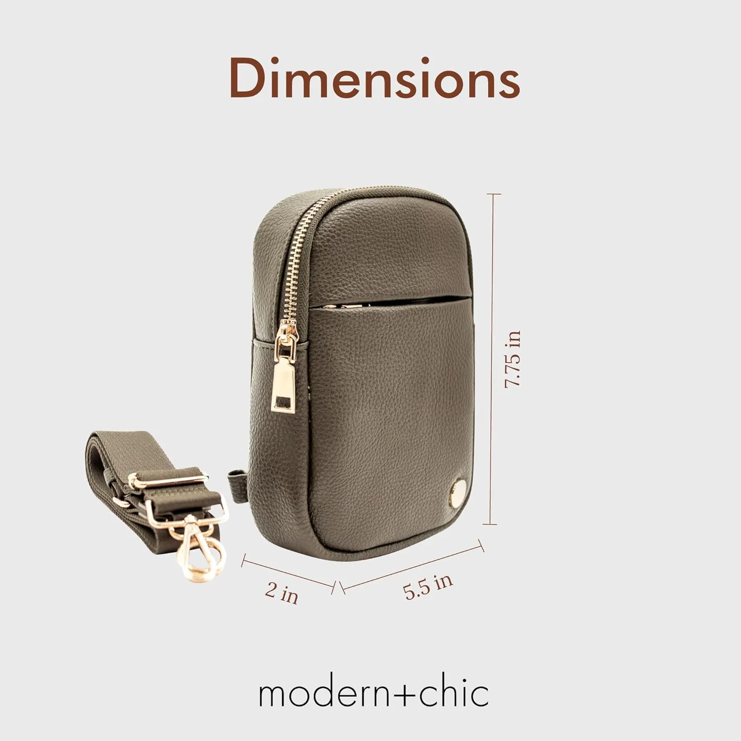 Modern Chic Crossbody Bags for Women - Bridget Sling Crossbody Purse, Vegan Leather Shoulder Sling Bag for Travel & Fashion