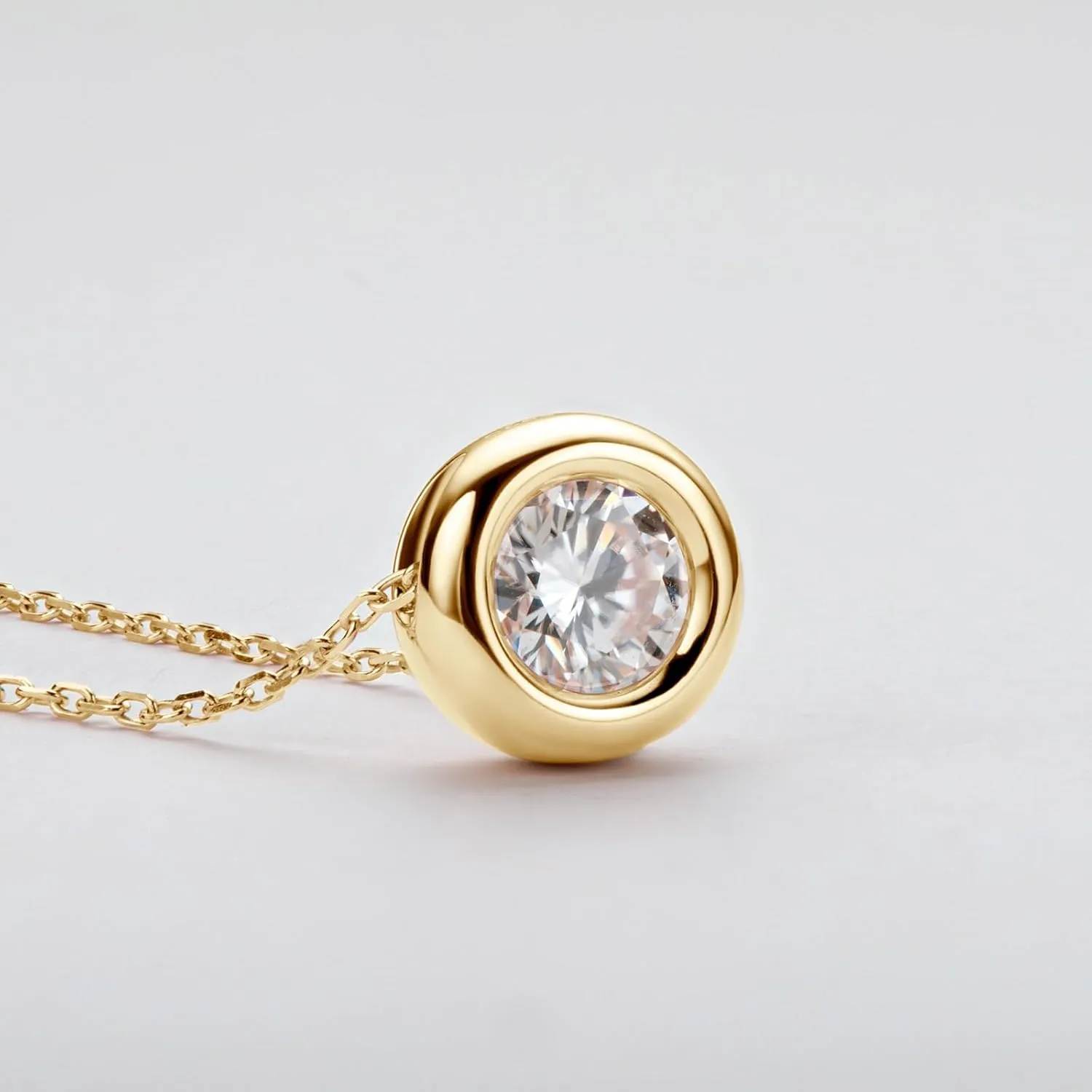 Moissanite Necklaces for Women, 1-3 CT Solitaire Pendant 925 Sterling Silver Jewelry Mother's Day Wedding Gifts for Her
