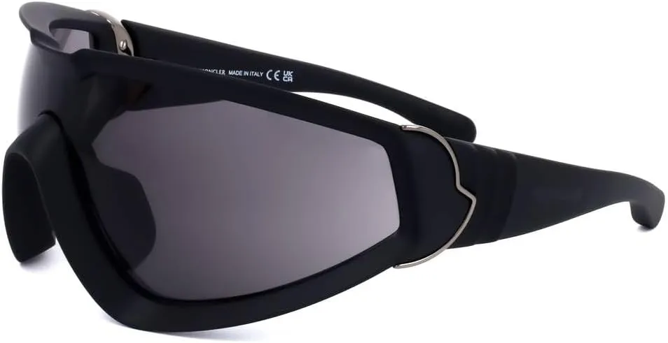 Moncler Sunglasses ML 0249 Wrapid 02A Matte Black/Smoke Lenses