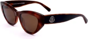 Moncler Sunglasses ML 0258 Modd 52H Havana, Black Detail/Brown Roviex