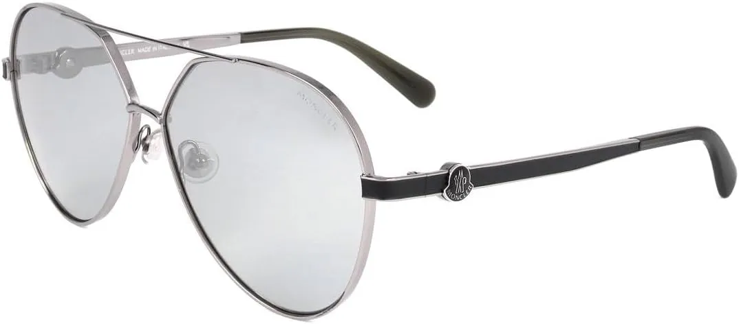 Moncler Sunglasses ML 0263 Vizta 14Q Matte Black, Green, Silver/Greensilver Mi