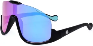 Moncler VISSEUR ML0230 Shiny Black/Blue 0/0/125 unisex Sunglasses