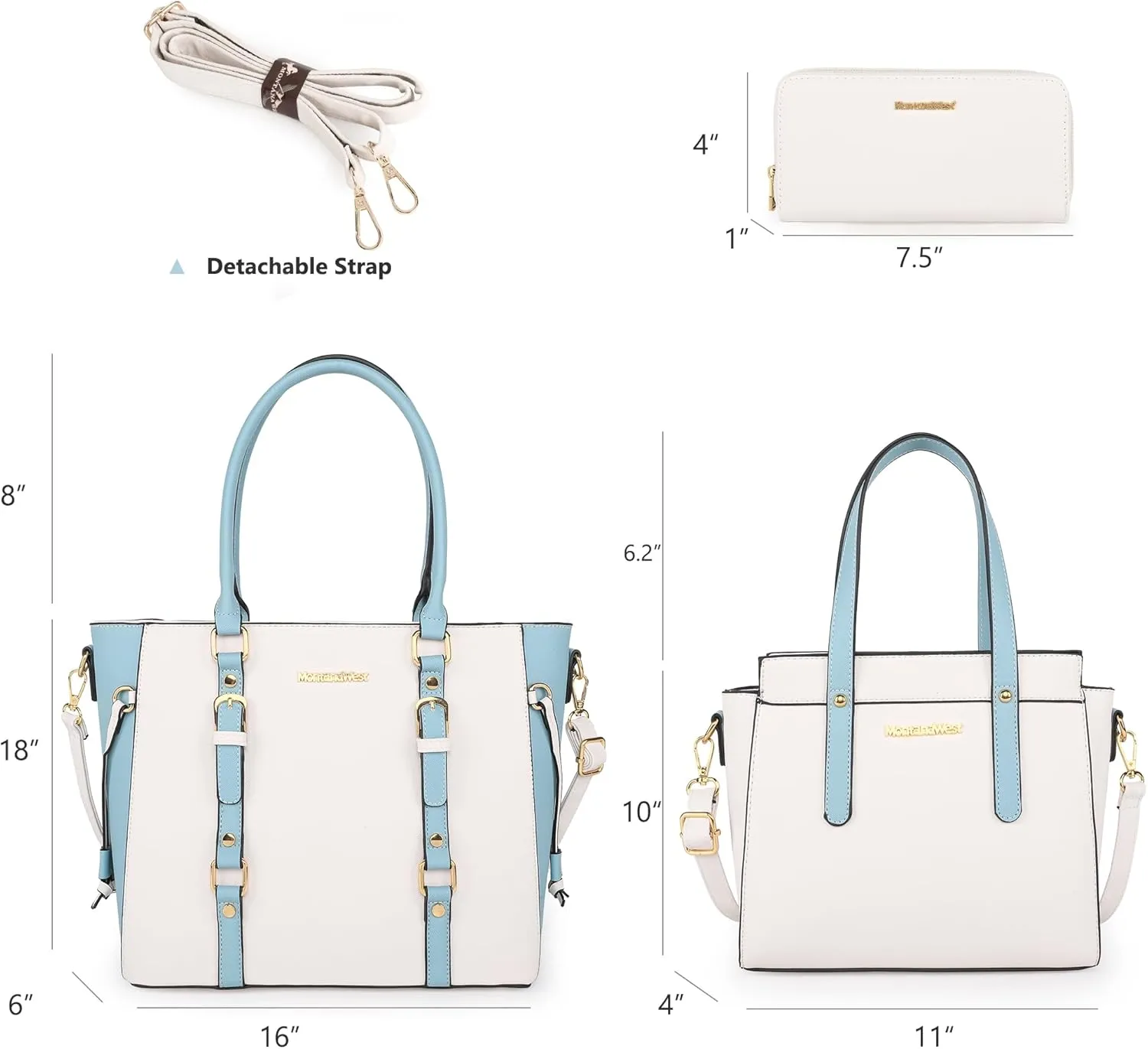 Montana West 3PCS Purses for Women Tote Bag and Wallet Set Shoulder Satchel Handbags