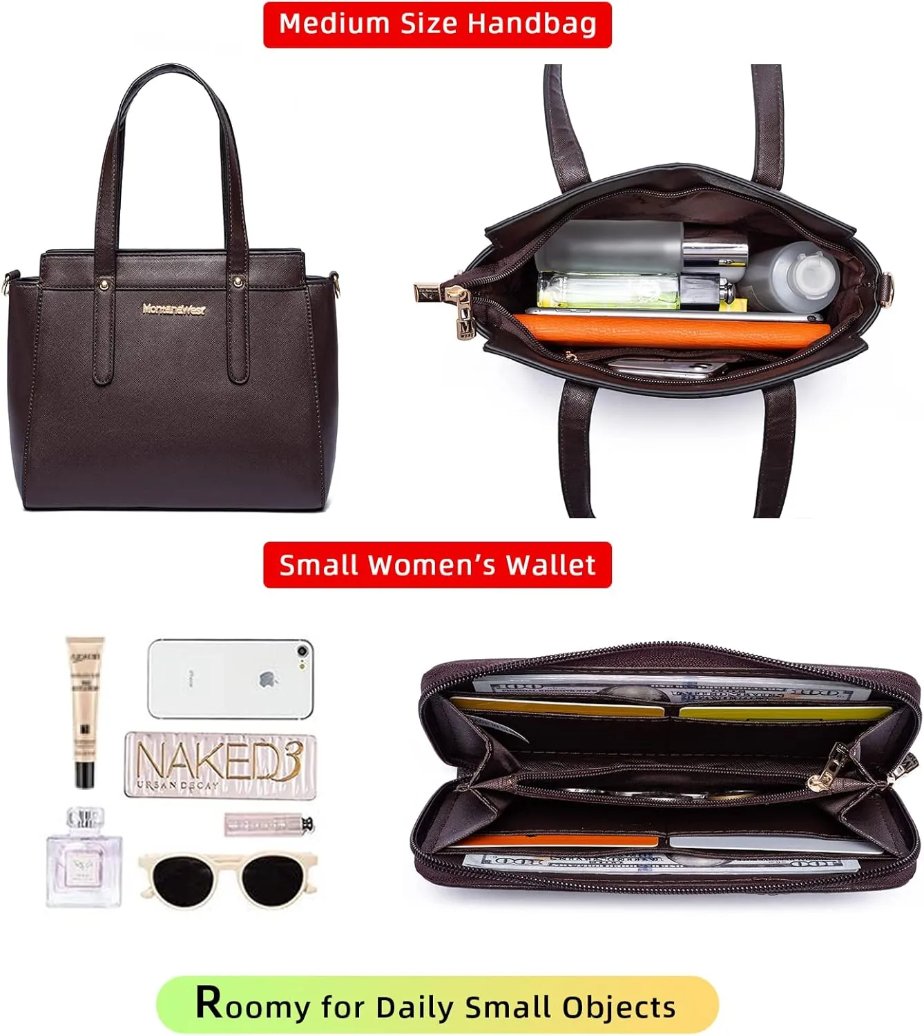 Montana West 3PCS Purses for Women Tote Bag and Wallet Set Shoulder Satchel Handbags