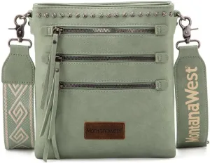 Montana West Crossbody Purses and Handbags for Women Double Compartments Cross Body Bag with Adjustable Strap