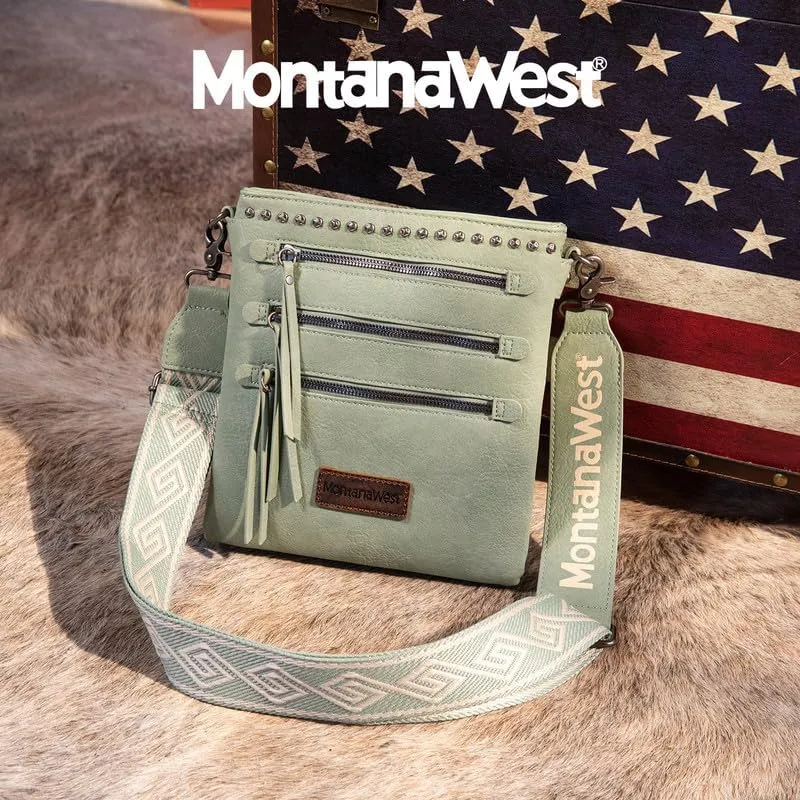 Montana West Crossbody Purses and Handbags for Women Double Compartments Cross Body Bag with Adjustable Strap
