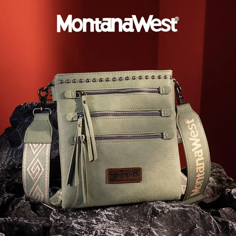 Montana West Crossbody Purses and Handbags for Women Double Compartments Cross Body Bag with Adjustable Strap