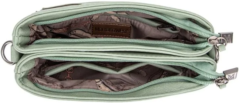 Montana West Crossbody Purses and Handbags for Women Double Compartments Cross Body Bag with Adjustable Strap
