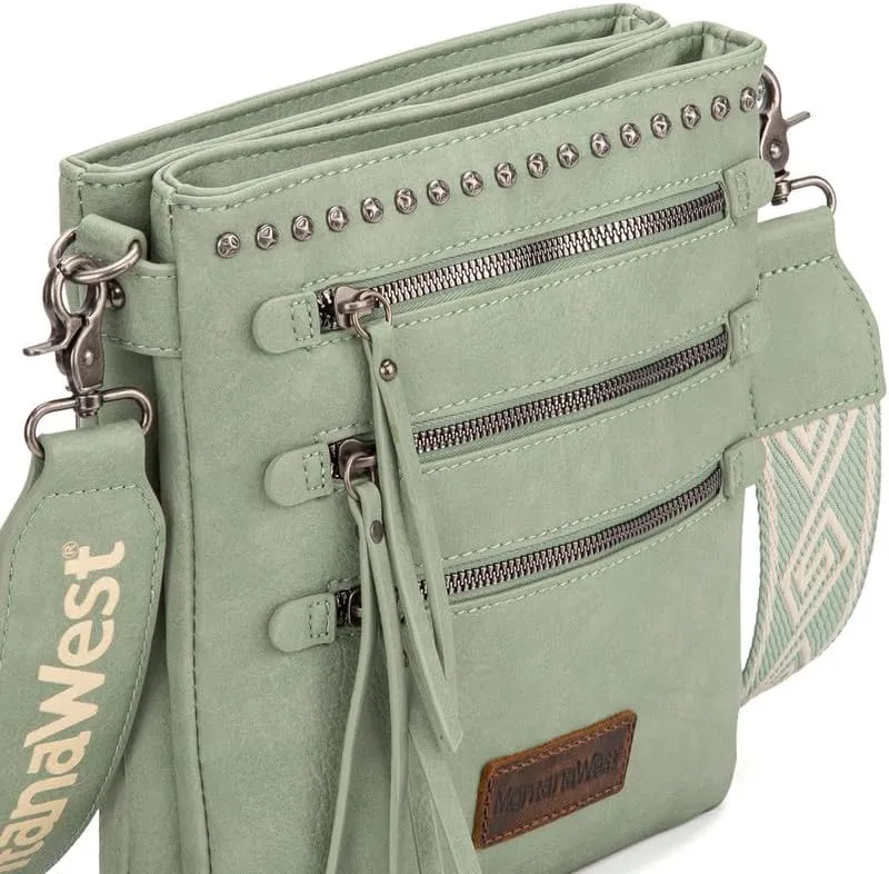 Montana West Crossbody Purses and Handbags for Women Double Compartments Cross Body Bag with Adjustable Strap