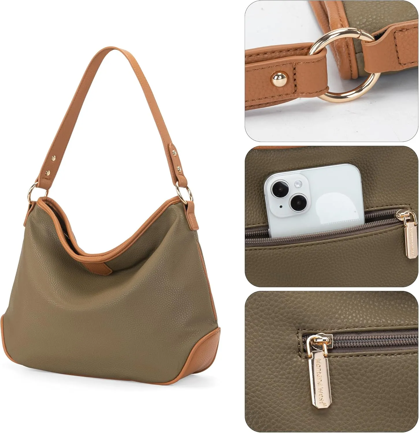 Montana West Medium Hobo Bags for Women Purses and Handbags Classic Top Handle Shoulder Satchel Bags