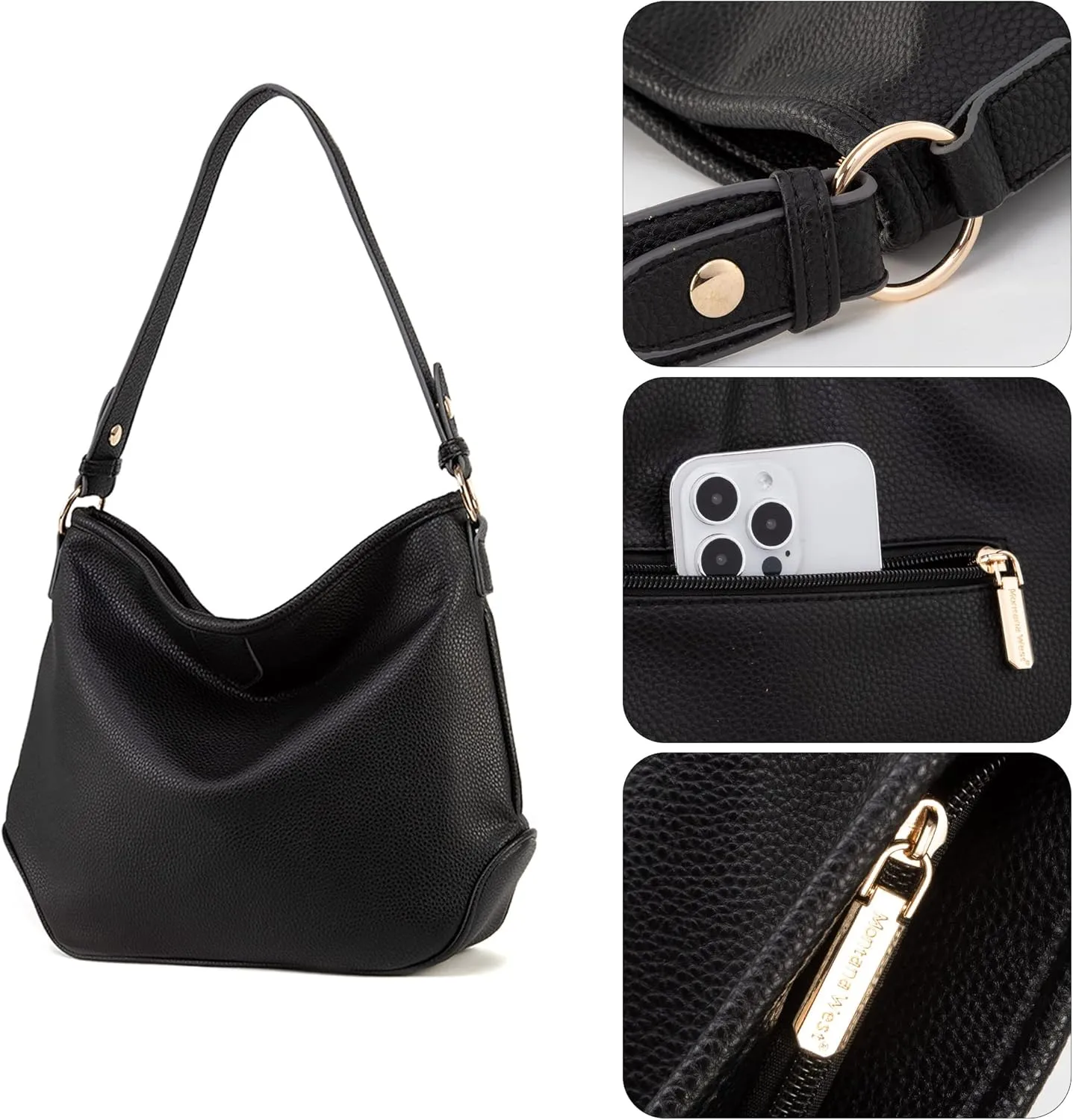 Montana West Medium Hobo Bags for Women Purses and Handbags Classic Top Handle Shoulder Satchel Bags