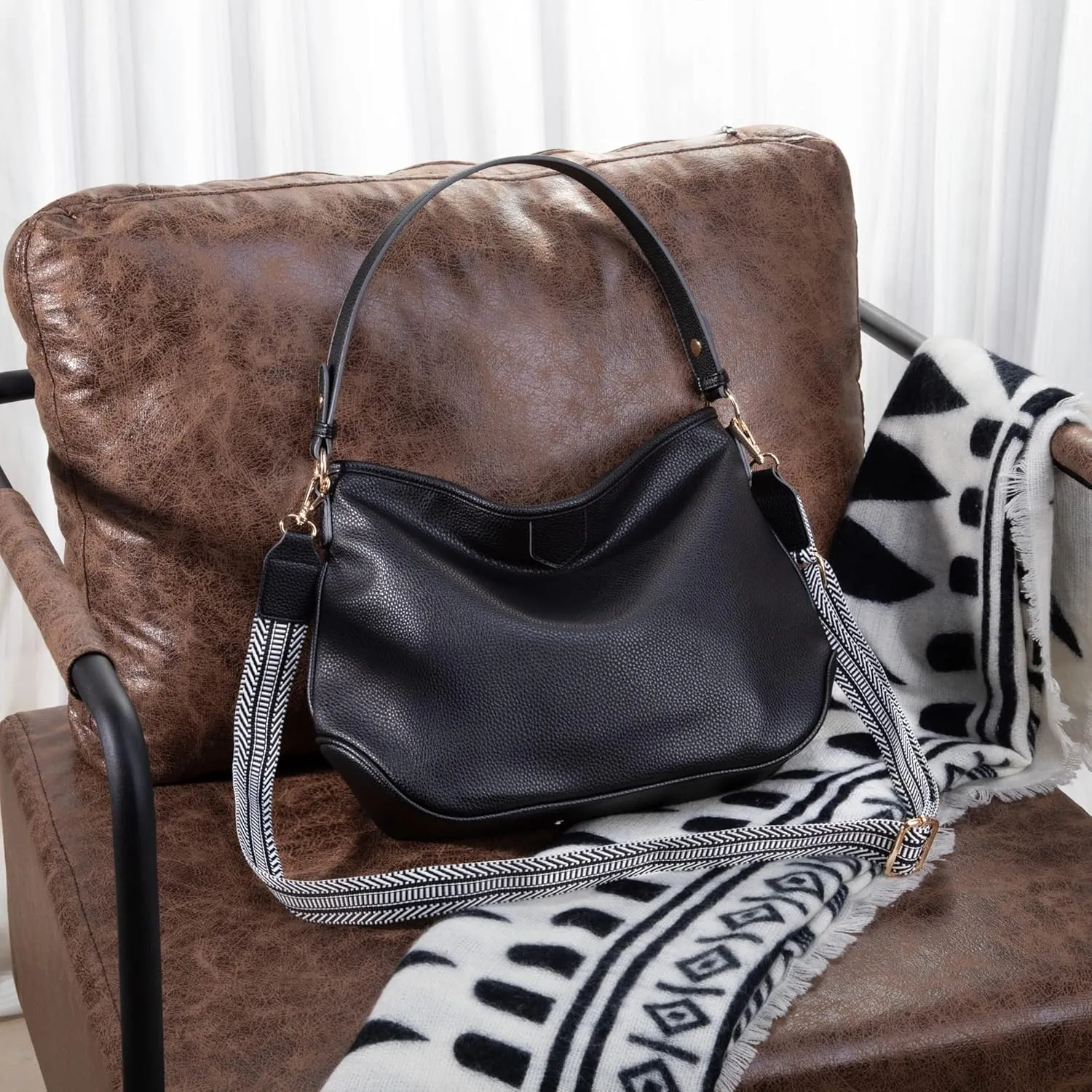 Montana West Medium Hobo Bags for Women Purses and Handbags Classic Top Handle Shoulder Satchel Bags