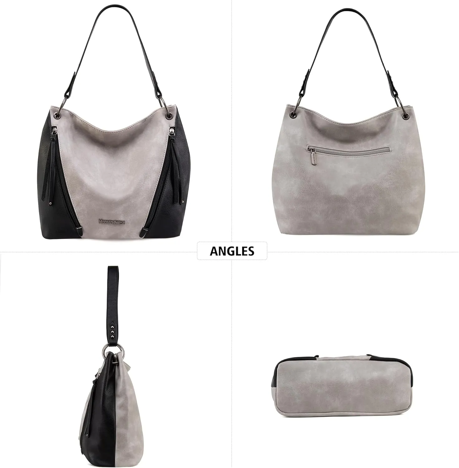 Montana West Purses for Women Hobo Shoulder Handbags with Zipper