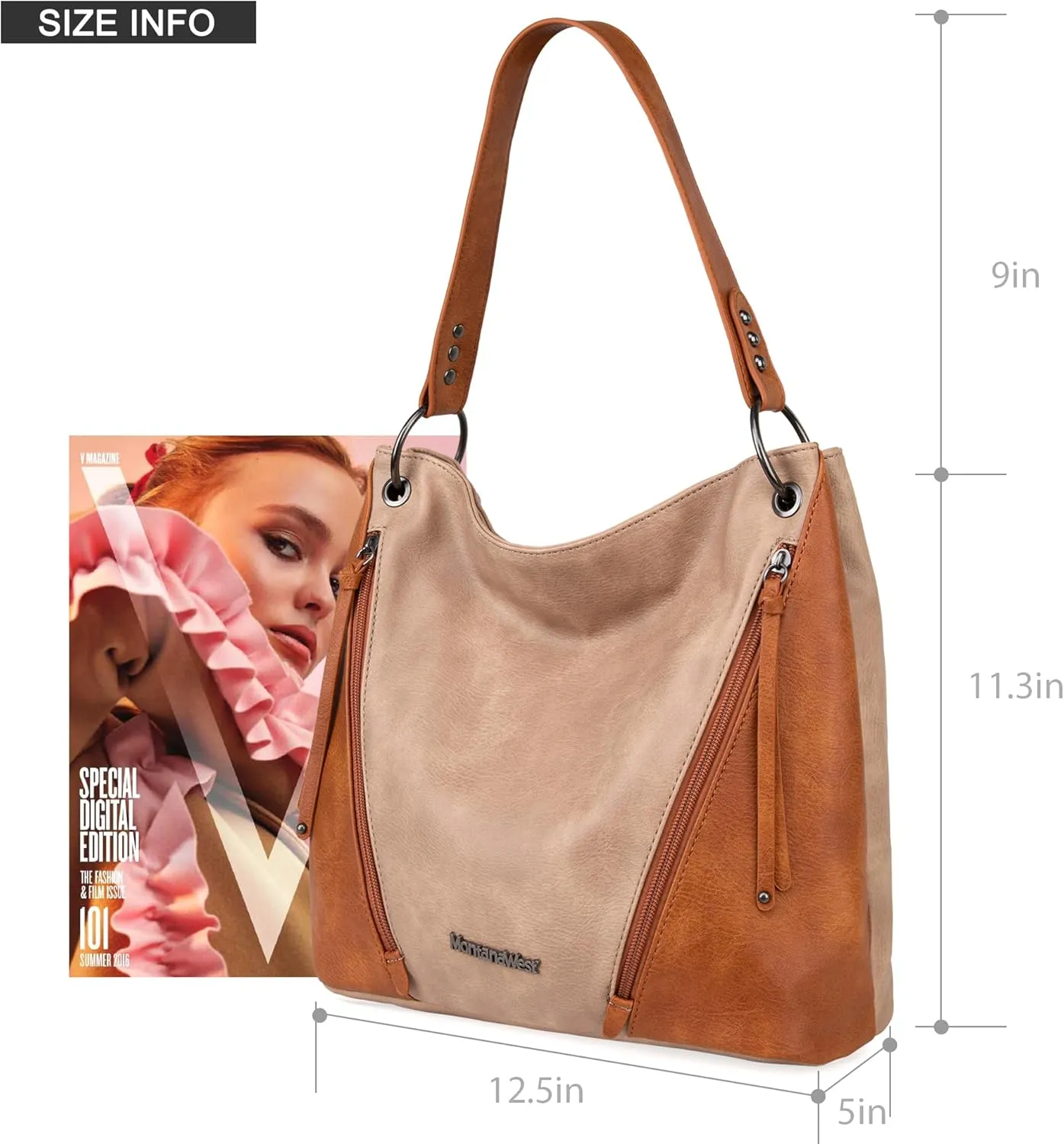 Montana West Purses for Women Hobo Shoulder Handbags with Zipper
